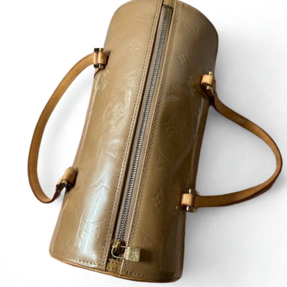 Vintage LV AUTH Bedford Handbag Beige Vernis - Picture 7 of 14